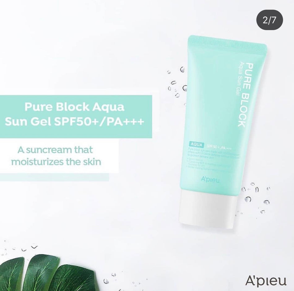 APIEU Pure Block Aqua Sun Gel SPF50+ PA+++ - glassangelskincare.com